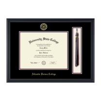 Framerly - AUC Tassel Diploma Frame In Black Moulding