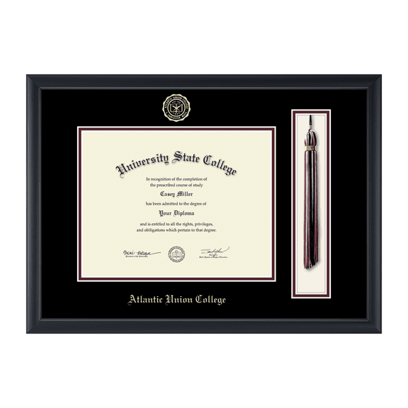 Framerly - AUC Tassel Diploma Frame In Black Moulding