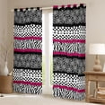 thumbnail image 2 of Manfei Dimgrey Abstract Ombre Curtains Pack of 2 (42x84 Each) for Adult, Retro Tribal Damask Curtains Blackout, Simple Fashion Style Bedroom Curtains, Black Out Curtains Decor, 2 of 6