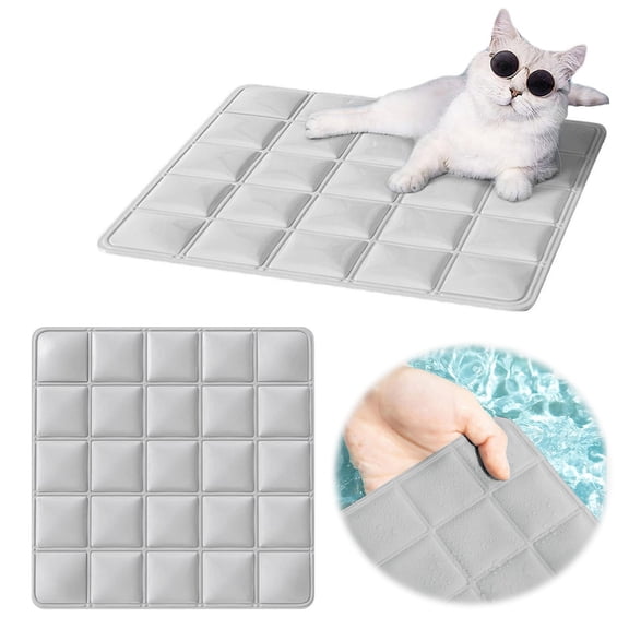Pet Supplies Soft Ice Silk Square Dog Bed Blanket Portable Summer Folding Cat Sleeping Mat for Indoor Outdoor Travel