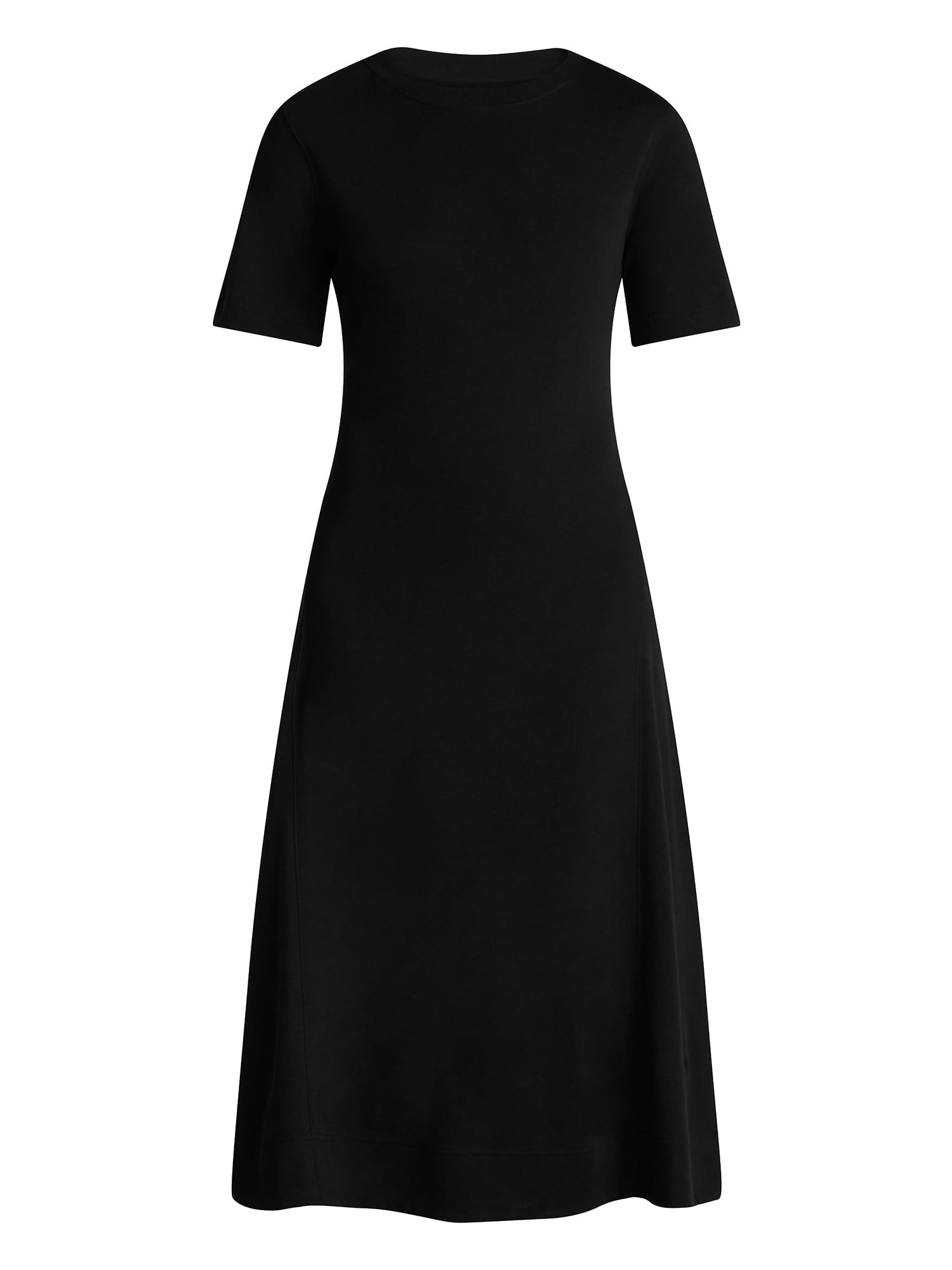 Time and Tru Women's and Women's Plus Seamed Cotton Midi Dress, Sizes XS-4X