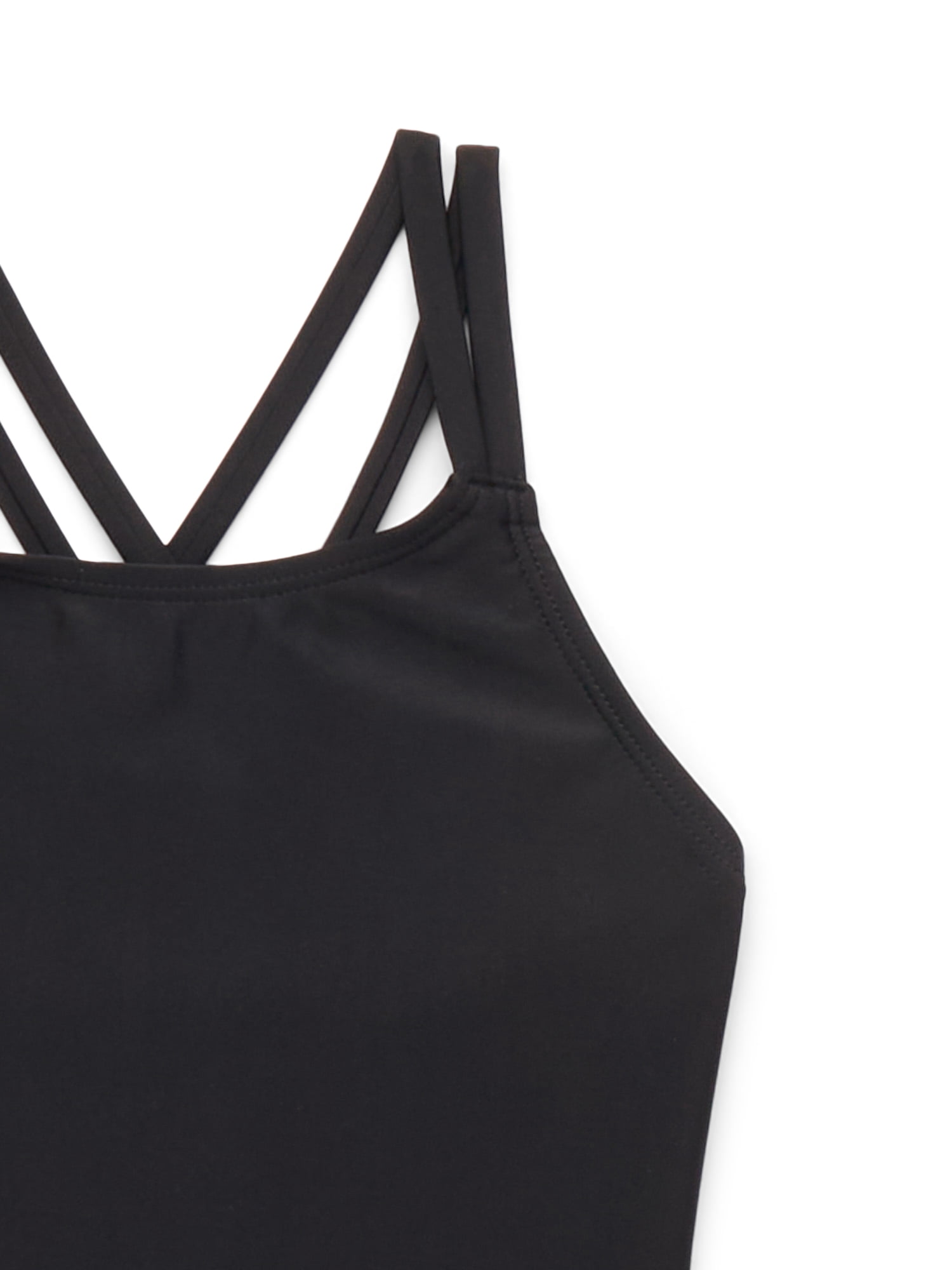 Wonder Nation Girls One Piece Swimsuit with UPF50+