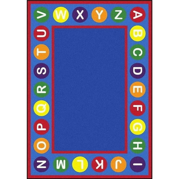 7 ft. 8 in. x 10 ft. 9 in. Alphabet Spots Kid Essentials Rectangle Rug Multicolor