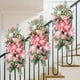 thumbnail image 1 of Christmas Wreath Upside Down Staircase Door Hanging Christmas Flocked Snow Hanging Ornament Bow Decoration, 1 of 6
