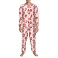 thumbnail image 3 of Uemuo Milk Tea Pattern 2-Piece Loungewear Set - Men’s Soft Sleepwear, Cozy Winter PJs, Comfy Sleep Set-Small, 3 of 7