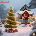 thumbnail image 4 of Metal Hanging Christmas Tree Wind Decorations - Festive Garden Spinners with Layered White Pattern Design for Yard and Garden, 4 of 7