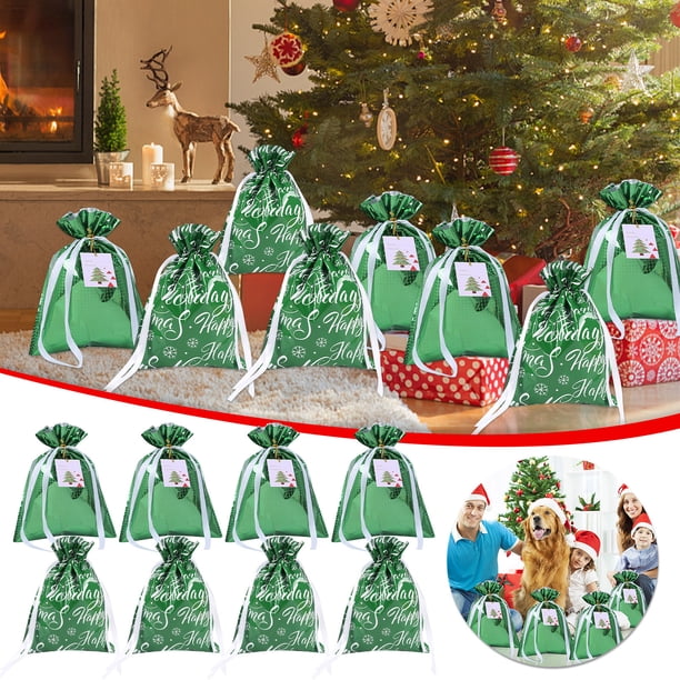 Bolsa de regalo de Navidad Bolsa de regalo con cordón Bolsa de papel de aluminio de Navidad Bolsa de regalo de Navidad Wmkox8yii HFSH2860