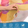thumbnail image 5 of Yayeee Kitchen Curtains Tier Set of 2 Light Filtering 57"x36" Over Sink Window Panels, Abstract Floral, 5 of 7