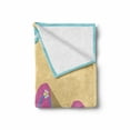 thumbnail image 2 of Flip Flop Soft Flannel Fleece Blanket, Pinky Beach Thong and Starfish on Grainy Looking Sands by the Waves, Cozy Plush for Indoor and Outdoor Use, 50" x 60", Seafoam Pink and Cream, by Ambesonne, 2 of 6
