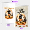 thumbnail image 2 of Happy Halloween Belgian Malinois Witches Hat Pumpkin Carving 5x7in Folded Greeting Card Sheepdog Dog Lover Gifts Single Note Card with Envelope - 02019, 2 of 5