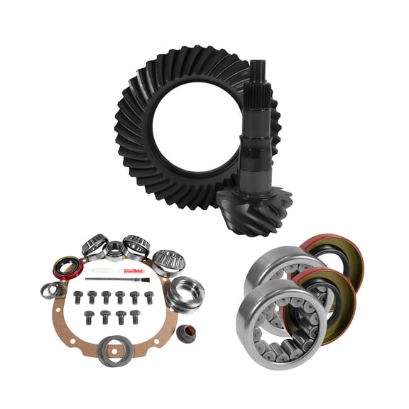 8.8" Ford 4.56 Rear Ring & Pinion, Install Kit, 2.99" OD Axle Bearings & Seals