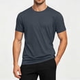 thumbnail image 6 of Kalauyu Running Shirts Men Sport Tops Dry Fit Gym Wicking Athletic Quick Dry Moisture Wicking T Shirts Solid Color Breathable Cool Fitness Workout Shirts, 6 of 9