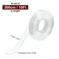 thumbnail image 2 of Uxcell Double Sided Nano Tape Clear Adhesive Mounting Tapes 3 Count 10FT x 0.6" x 0.08", 2 of 7