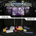 thumbnail image 4 of KUIFORTI Car Trunk Organizer, Purple Butterfly Car Accessories Marble Car Organizer for SUV/Truck/MPV, Hanging Car Storage Organizer with 4 Pocekts, Frees Trunk Floor, Sturdy Space Saving Expert, 4 of 6