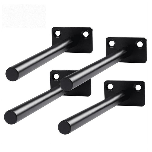 Soporte de pared oculto redondo de 12 cm, soporte de partición oculto, soporte flotante fijo, soporte de cubierta oculto negro