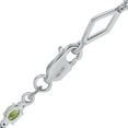 thumbnail image 4 of SZUL Women's Peridot and Natural Diamond Star Link Bracelet in .925 Sterling Silver, 4 of 7