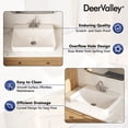 thumbnail image 6 of DV-1DS0332 DeerValley 23.82" L x 18.9" W x 6.69" H White Rectangular Vitreous China Drop-in Bathroom Sink with Overflow, 6 of 11