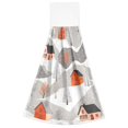 thumbnail image 7 of Yayeee Kitchen Hanging Hand Towels Set of 2 with Loop Bathroom Absorbent Tie Towel, Snow Cartoon Houses, 7 of 7