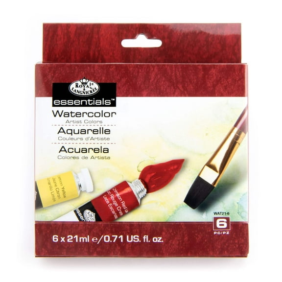 Royal & Langnickel Essentials Watercolor Paint 21ml-6/Pkg