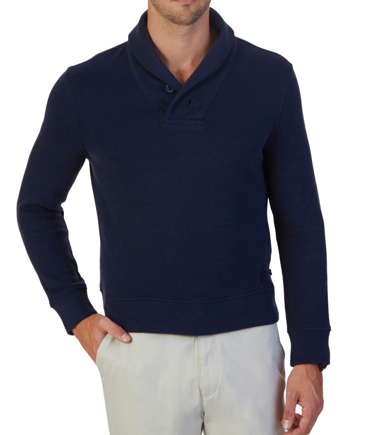 Nautica - NEW Navy Blue Mens Size 2XL V-Neck Fleece Knit Active Sweater