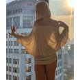 thumbnail image 5 of Women'S Off the Shoulder Dress Long Sleeve Batwing Mini Ruched Sheer Y2K Oversized Casual Streetwear Dress XS, 5 of 9