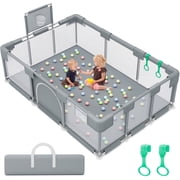 babyeap Baby Playpen,Random Style Extra Large Baby Playard,Playpen for Babies and Toddlers,Children Kids Play Fence for Indoors Outdoors,Gray