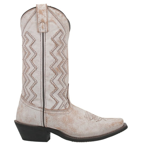 Laredo Women's Rustic Bone Overlay Western Boot Square Toe - 51169 6 M  US
