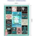 thumbnail image 4 of Dental Assistant Gifts Blanket 50"x60" - Dental Assistant Appreciation Gifts for Women - Dental Assistant Accessories - Best Gift for Dental Assistants Graduation - Dental Hygiene Gift Throws, 4 of 6
