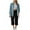 Sky Blue, variant on 2 Piece Outfits for Women Lounge Sets 3/4 Sleeve Button Down Shirts Capri Pants Set Comfy Casual Outfits, M