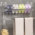 thumbnail image 3 of GUANGHONG Sturdy and Space Saving Suction Cup Double Pole Hanging Towel Rack for Bathrooms and Kitchens Easy Installation Strong Adhesion and Versatile Use, 3 of 5