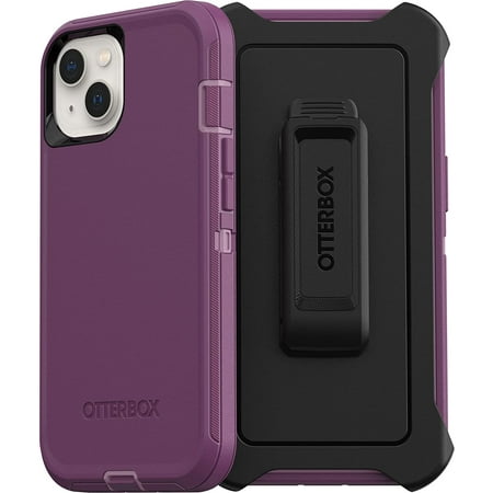 OtterBox Defender Rugged Carrying Case (Holster) Apple iPhone 13 Smartphone, Happy Purple