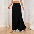 thumbnail image 6 of Women's Knitted Midi Skirt, Solid Color High Waist Bodycon Pencil Skirt, Elegant Office Skirt for Work, Fall Outfits and Daily Wear,Black,S, 6 of 6