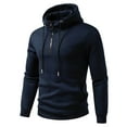 thumbnail image 2 of Kureaily Solid Color Half Zip Hooded Sweatshirt Lightweight Casual Pullover With Hood Comfortable Athletic Top For Everyday Wear Mens Casual Sweatshirts, 2 of 5
