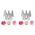 thumbnail image 1 of Toystoory Pack of 5 Stainless Steel Piping Decorative Portable Cupcake Tip Nozzle Reusable Cooking Cookies Household Rose Biscuit 2Conjunto, 1 of 6