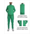 thumbnail image 2 of Men’s Moisture Wicking Quick Dry Performance Reflective Track Jacket & Jogger 2-Piece Set (Sizes, S-2XL), 2 of 5