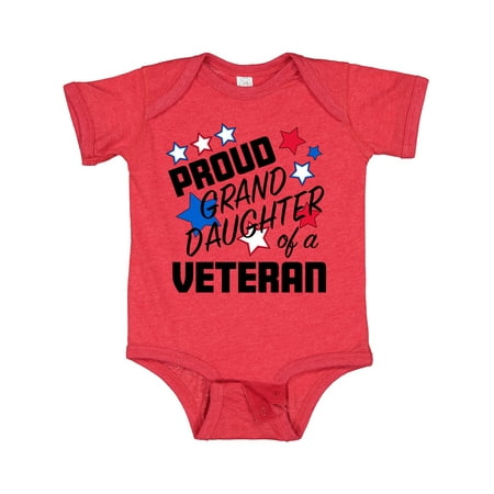 

Inktastic Proud Granddaughter of a Veteran- Veterans Day Gift Baby Girl Bodysuit