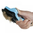 thumbnail image 3 of Pet Dog Slicker Brush Automatic Cleaning Plastic Comb Hair Fur Shedding Tool One-button Grooming Pet Supplies, 3 of 8