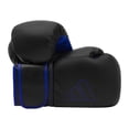 thumbnail image 4 of Guantes de boxeo adidas Hybrid 80 para boxeo, kickboxing, artes marciales mixtas, bolsa, entrenamiento y acondicionamiento físico, guantes de boxeo para hombre y mujer, peso (10 oz, negro/azul), 4 of 8