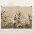 thumbnail image 2 of Vintage Floral Placemats Oil Painting Flowers Table Mats Non-Slip Heat Resistant Retro Wildflower Kitchen Dining Table Mat Decor for Kitchen Dinner Table, 12 x 18 Inch, Set of 4, 2 of 6