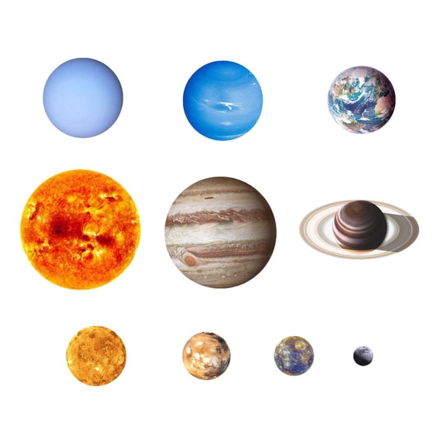 veasfak Luminous Wall Sticker Glow Sticker Ceiling Decals Home Living Room Bedroom Decor 9pcs Planets L