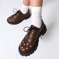 thumbnail image 3 of Rhinestones Sparkly Chunky Platform Casual Walking Shoes for Women Fall Glitter Leather Loafers Fashion Sneakers, 3 of 6