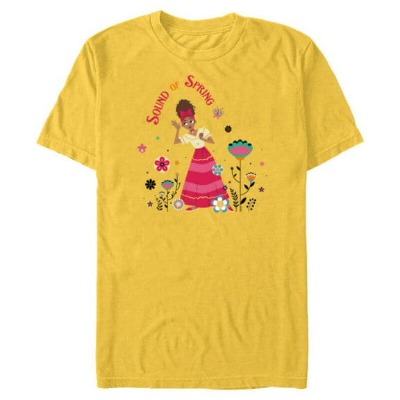 Disney Encanto Dolores Easter Flowers Sound of Spring - Short Sleeve Blended T-Shirt for Adults - Customized-Yellow
