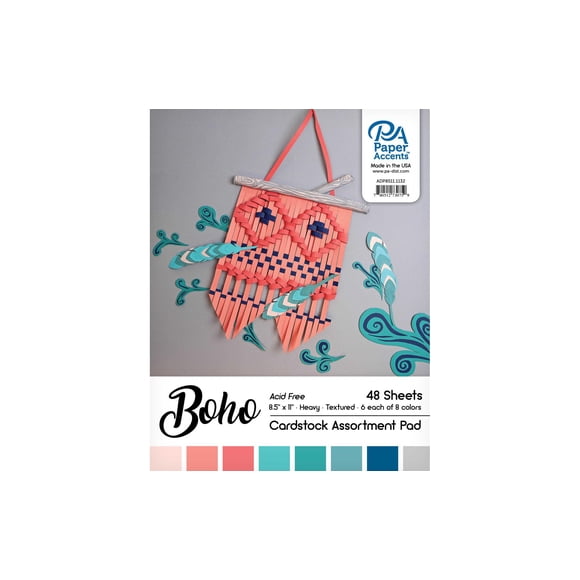 Cardstock Assortiment Boho 8.5x11 48 Pcs