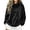 Black, variant on XUNKUSGA Mock Neck Sweatshirt Soft Velvet Sweatshirt for Women Casual Loose Pullover Top Classic Solid Color Long Sleeve Warm Fall Winter Tops for Women with Pockets S