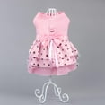 thumbnail image 3 of Dog Dress with Leash Ring, Princess Multi-Layer Pleated Skirt Pentagram Bow Pet Dress for Small Dog Puppy Cat Pink #2, 3 of 7