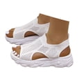 thumbnail image 2 of XDDST Flat Women Sandals Women's Height Increasing Thick Sole Fashion Sandals White, 2 of 6