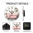 thumbnail image 5 of YladaFaie Watercolor Vintage Bathtub 10 Inch Round Hanging Clock Battery Operated Vintage Farmhouse Wall Decor for The Living Room Kitchen Bedroom and Patio Light, 5 of 7