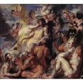 thumbnail image 2 of Jacob Jordaens 22x20 Black Ornate Framed Double Matted Museum Art Print Titled: The Apotheosis of Aeneas (1615 - 1619), 2 of 5
