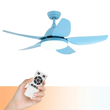 

Costway 42” Ceiling Fan with LED Light and Remote Control Kids Fan Light with 5 Blades Indoor Blue