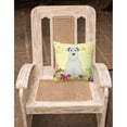 thumbnail image 2 of Carolines Treasures BB6053PW1818 Easter Eggs Miniature Schanuzer White Fabric Decorative Pillow, 2 of 2